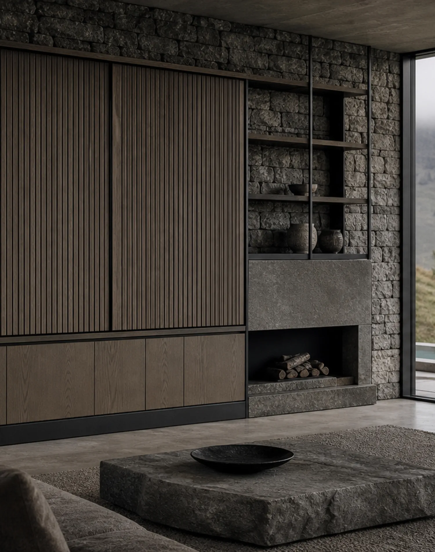 Fadior Zenith FSC Oak Gallery Screen — lifestyle setting with natural light and residential styling