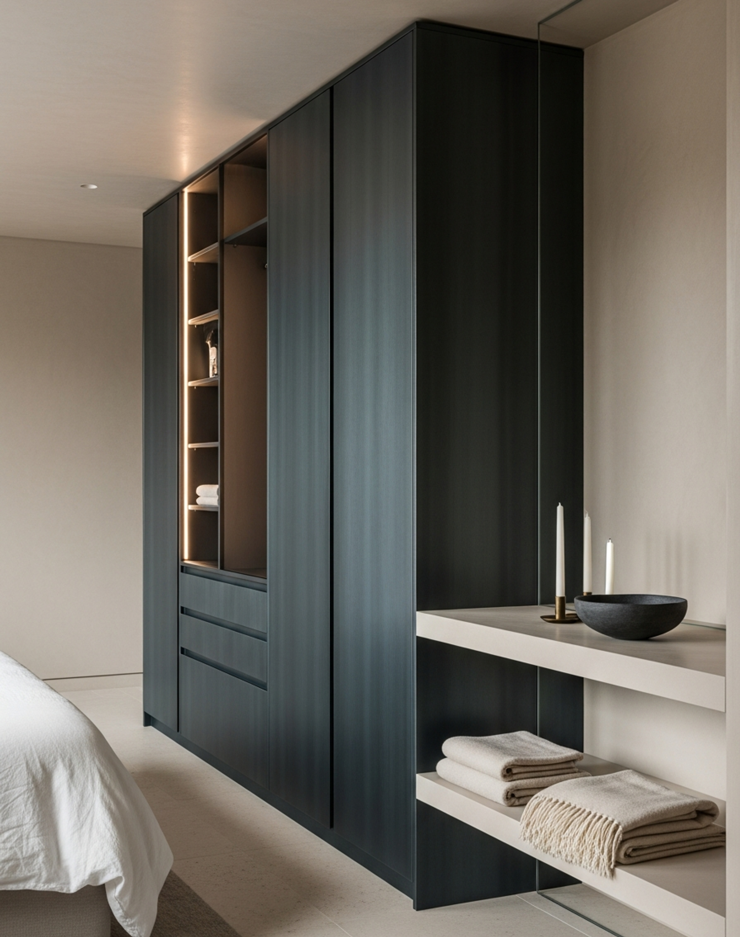 Fadior Brera Wardrobe Suite — interior room context showing cabinet integration