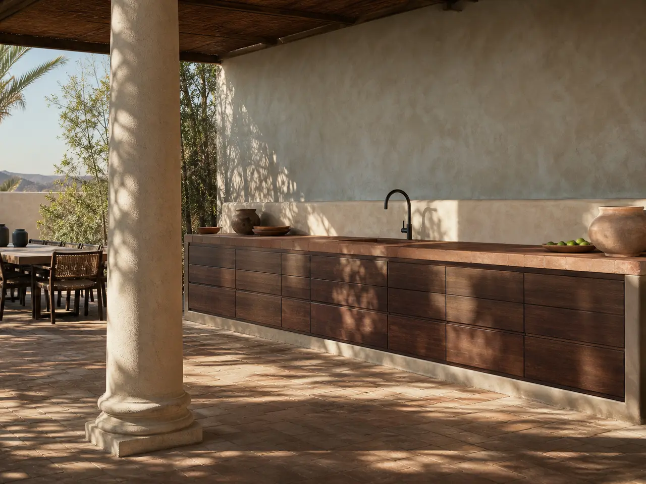 Fadior Horizon Al Fresco Entertaining Kitchen - 304 stainless steel outdoor kitchen cabinetry with grill, sink, prep counter, weather-ready storage, and open-air use