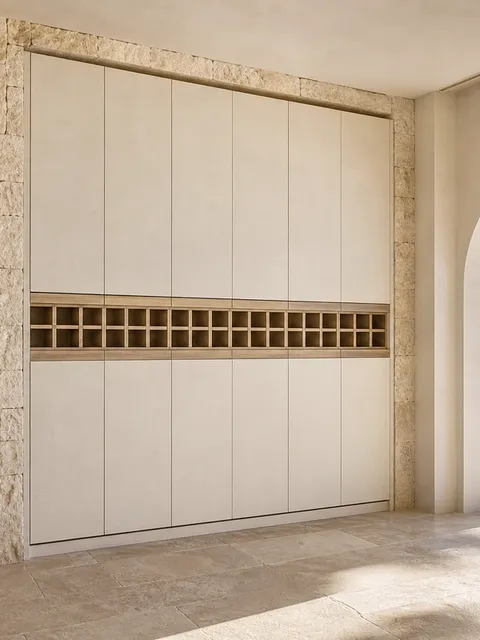 Suite de Armario de Vinos Grotto con Bar de Servicio de Bodega Luminoso
