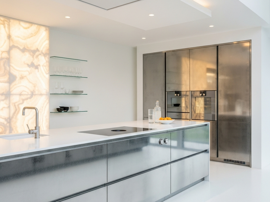 Fadior Abyss Kitchen Suite — 304 stainless steel kitchen system, front view
