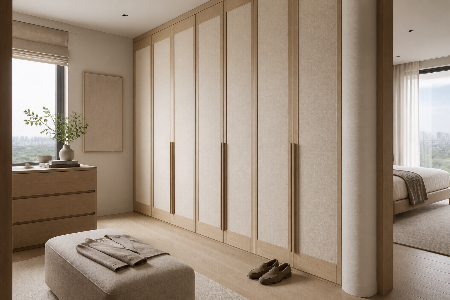Fadior Lumiere Wardrobe Suite with Bespoke Dressing Gallery — lifestyle setting with natural light and residential styling