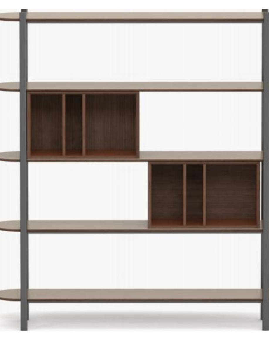Leather-Accent Bookshelf product photo for FADIOR HOME shop