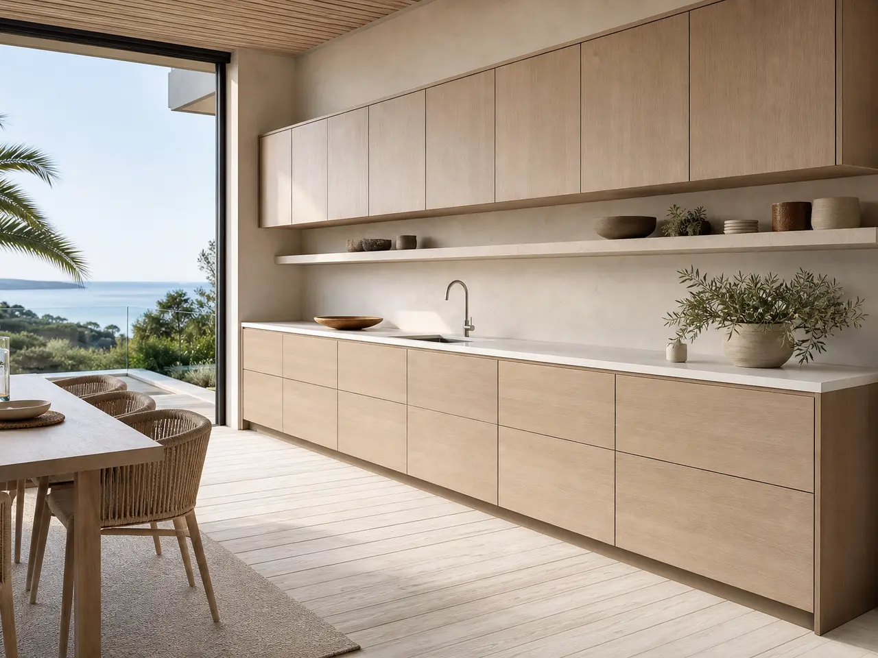 Fadior Vantage Outdoor Kitchen Suite with Deep Basin Terrace Ledge - 304 stainless steel outdoor kitchen cabinetry with grill, sink, prep counter, weather-ready storage, and open-air use