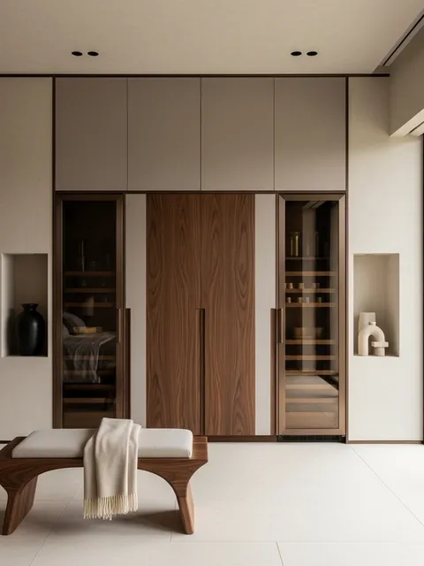 Fadior Essence Media Console — 304 stainless steel living room system, front view