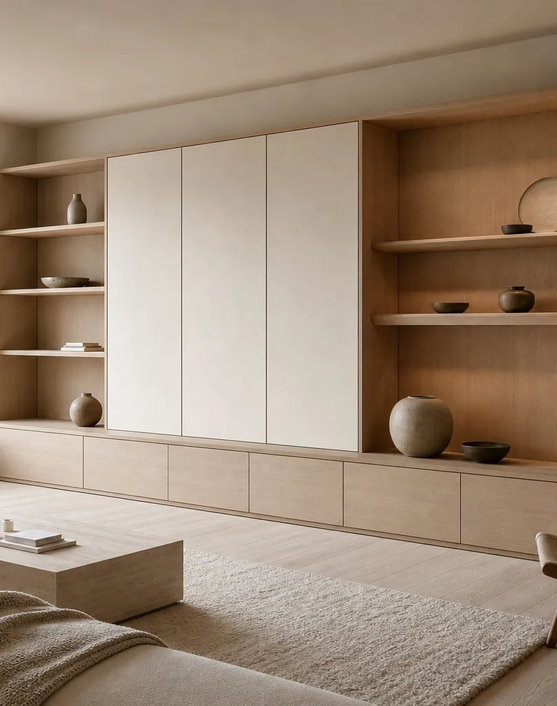 Suite de Salón Silvan con Plinto de Exhibición para Asiento Junto a la Ventana perspectiva interior