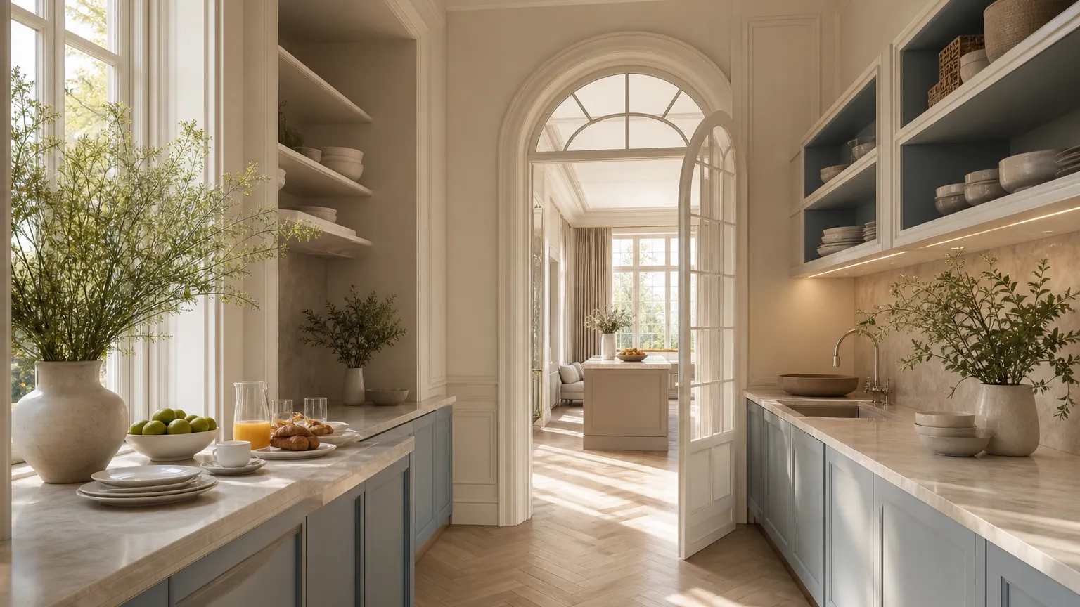 Diseño de cocina scullery: cuándo tiene sentido una cocina auxiliar