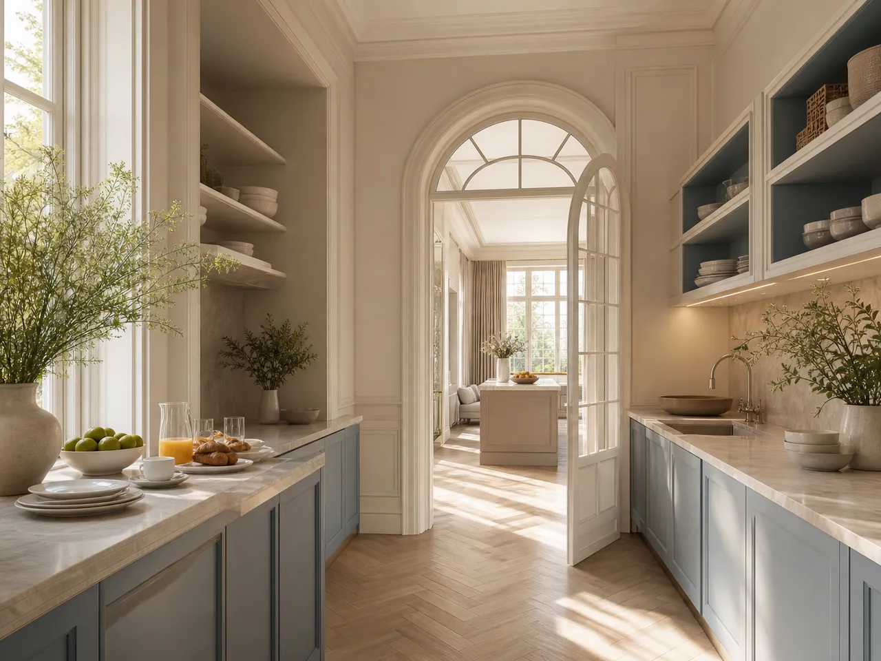 Diseño de cocina scullery: cuándo tiene sentido una cocina auxiliar — editorial de Fadior sobre mobiliario en acero inoxidable 304