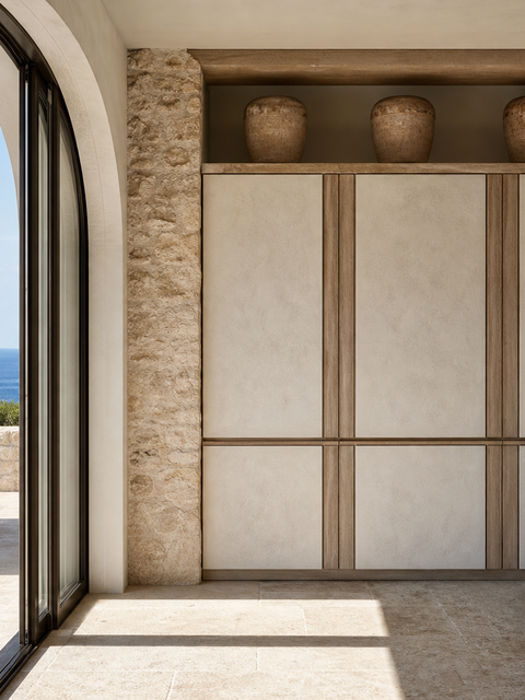 Fadior Gloria Wine Cabinet Suite with Quiet Pivot Tasting Ledger — 304 stainless steel wine cabinet system, front view