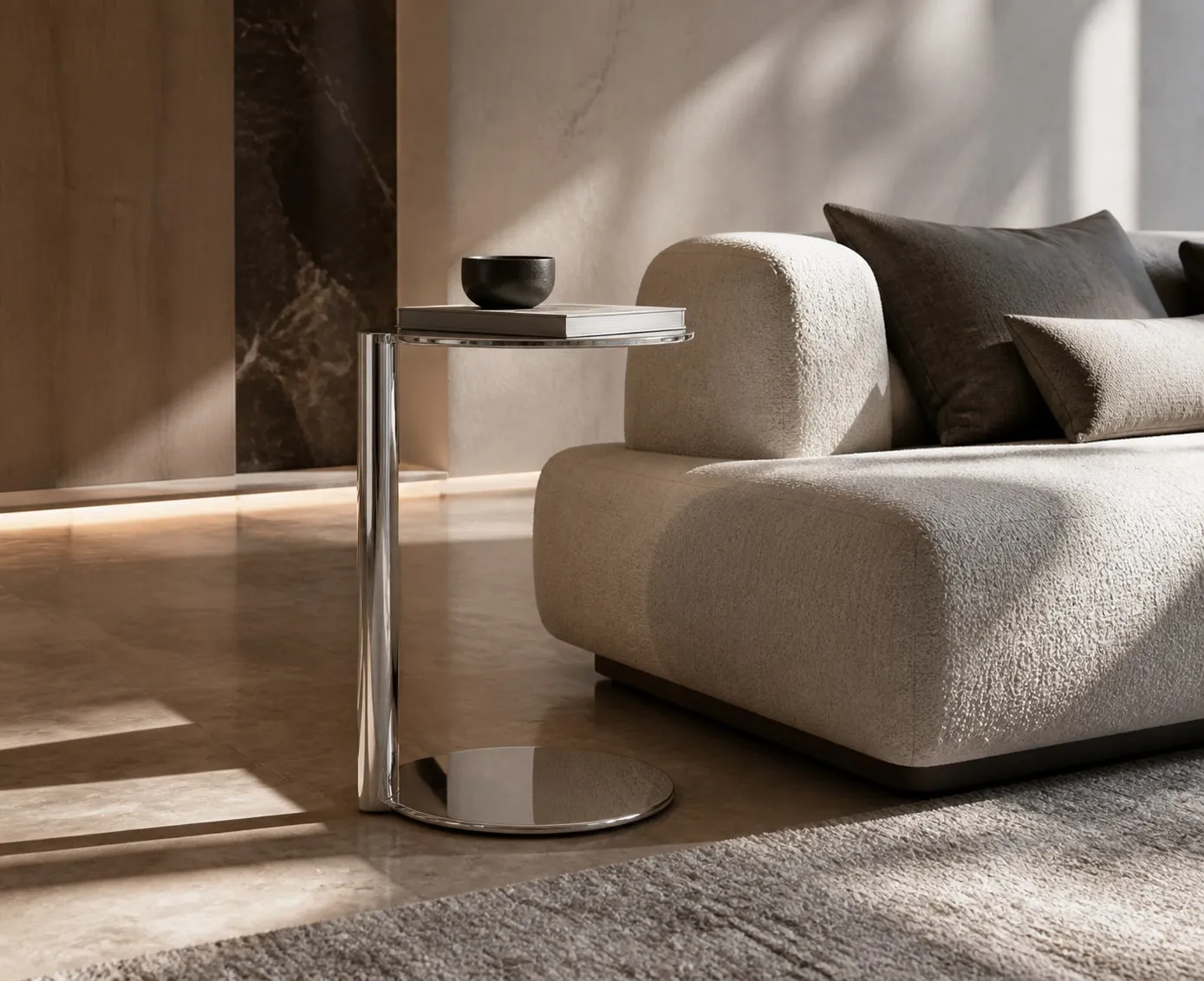 Gunmetal Mirror Stainless Steel Side Table