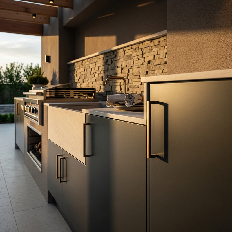 Indoor Outdoor Kitchen Stainless Steel: A Thai Villa's Seamless Transition gallery image 1