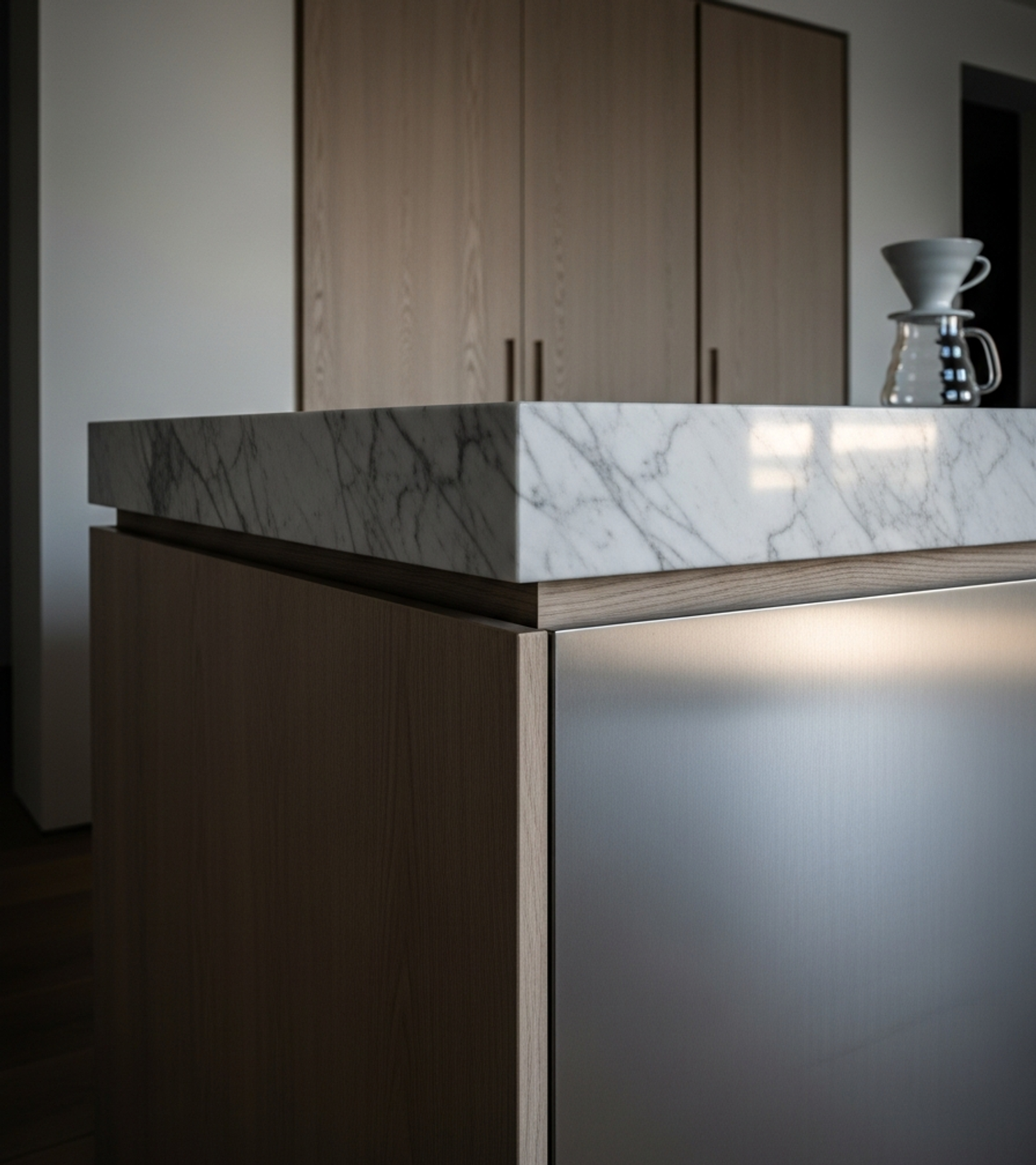 Fadior Abyss Kitchen Suite — close-up of stainless steel finish and hardware detail