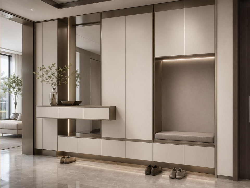 Fadior Archetype Entryway Suite — 304 stainless steel entryway system, front view