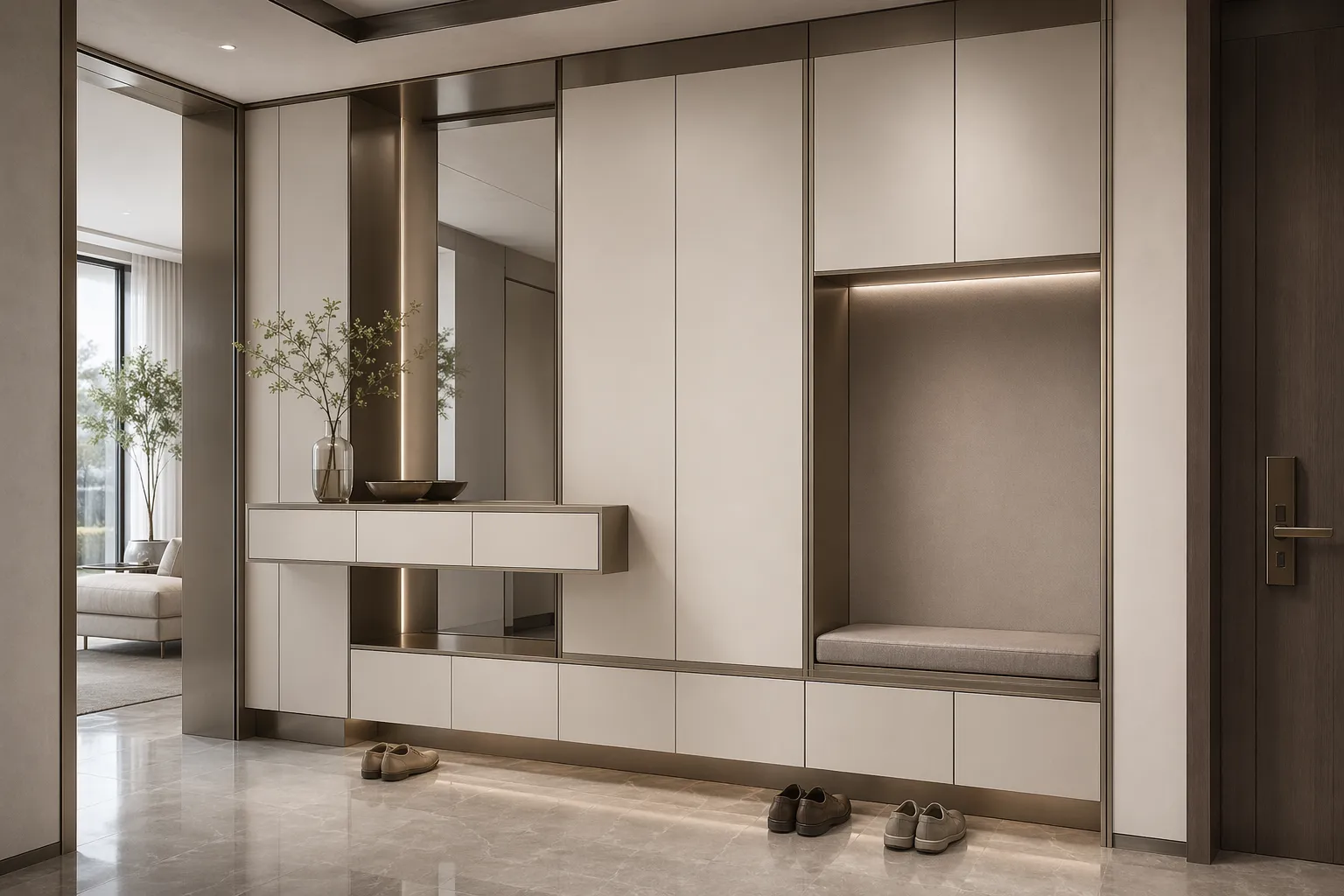 Fadior Archetype Entryway Suite — 304 stainless steel entryway system, front view