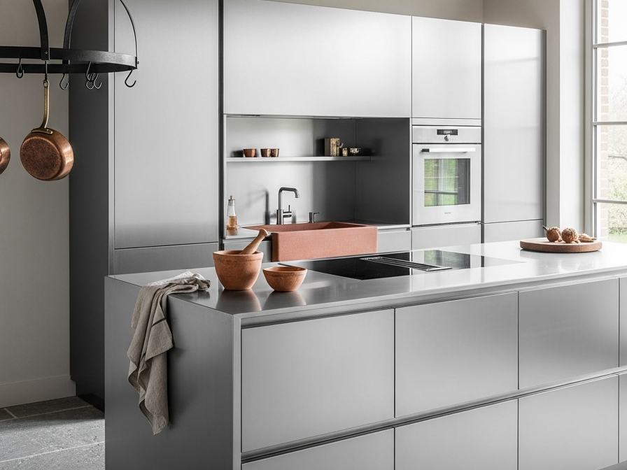 Fadior Abyss Kitchen Suite — 304 stainless steel kitchen system, front view