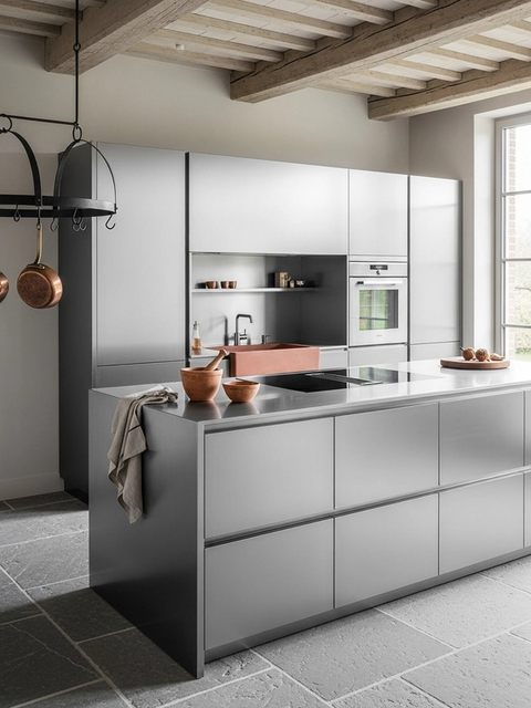 Fadior Abyss Kitchen Suite — 304 stainless steel kitchen system, front view