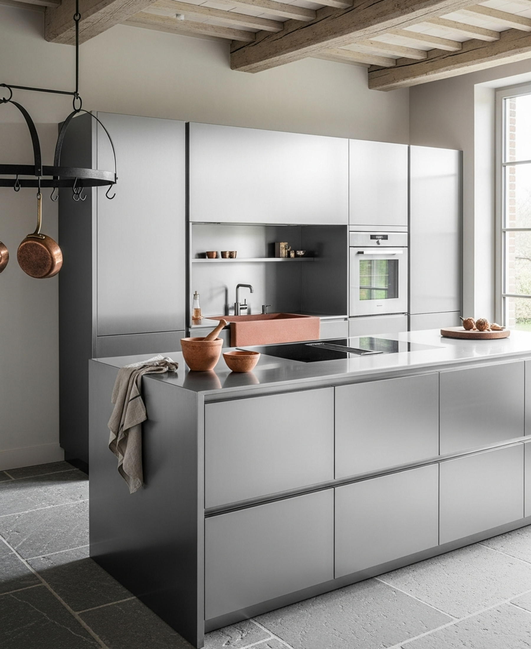 Fadior Abyss Kitchen Suite — 304 stainless steel kitchen system, front view