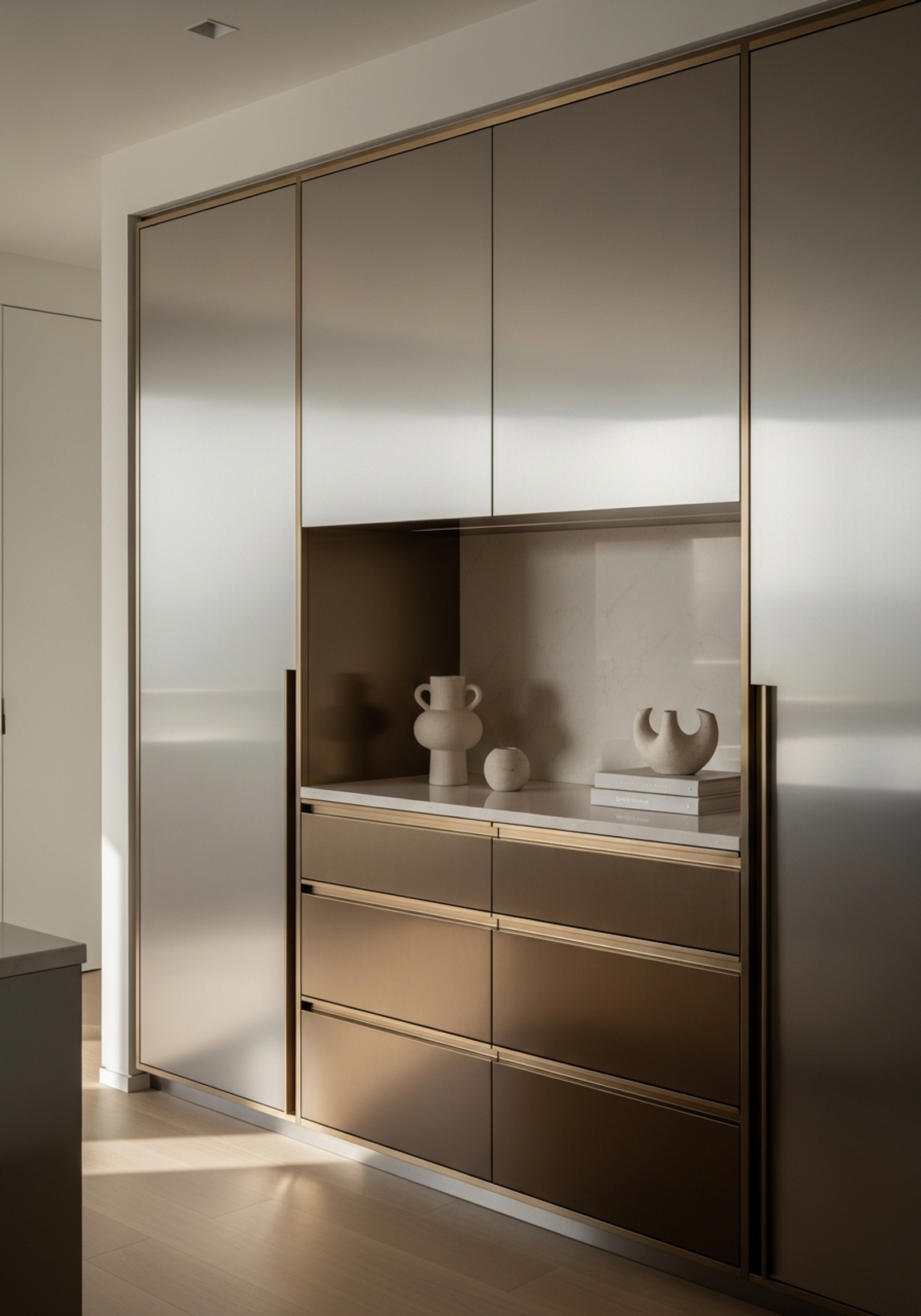 Fadior Toronto Yorkville Apartment — clever storage solution detail