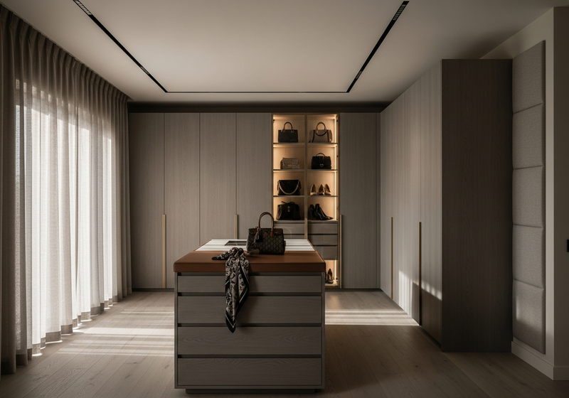 Manhattan Penthouse Stainless Steel Kitchen: A Unified Material Language from Kitchen to Wardrobe