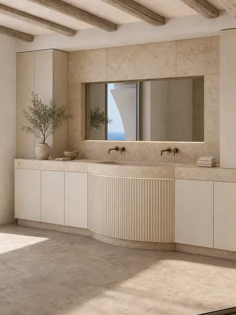 Suite de Baño y Tocador Alcove con Cuenca Estriada Rainlight