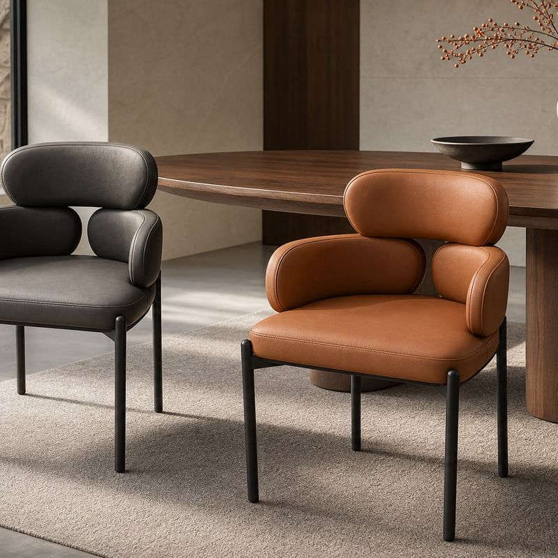 Dining Chair (Carbon steel) styled in a FADIOR HOME interior setting