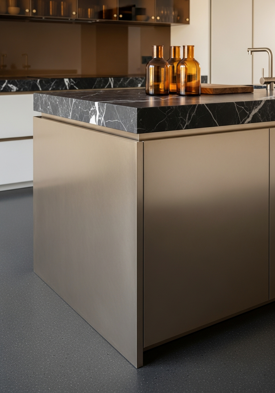 Fadior Abyss Kitchen Suite — close-up of stainless steel finish and hardware detail