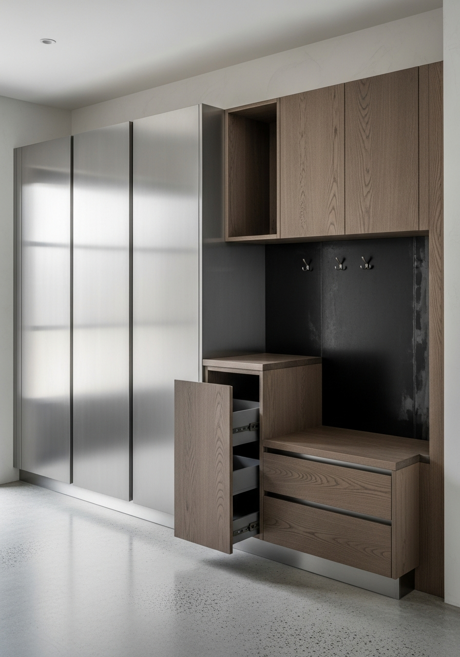 Fadior Archetype Entryway Suite — interior room context showing cabinet integration