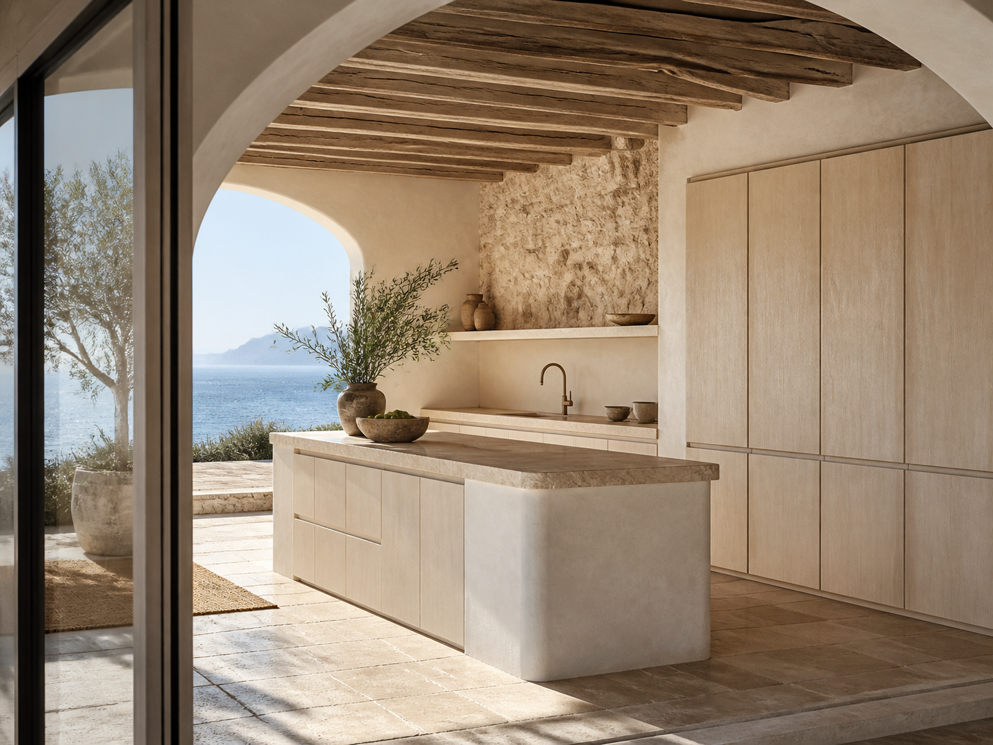Fadior Riviera Kitchen Suite with Silent Hardware Gallery — interior room context showing cabinet integration