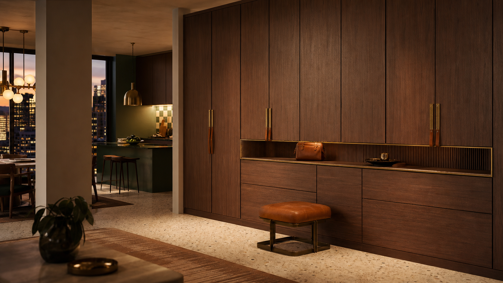 Fadior Radiance Wardrobe Suite with Fluted Packing Ledge — lifestyle setting with natural light and residential styling