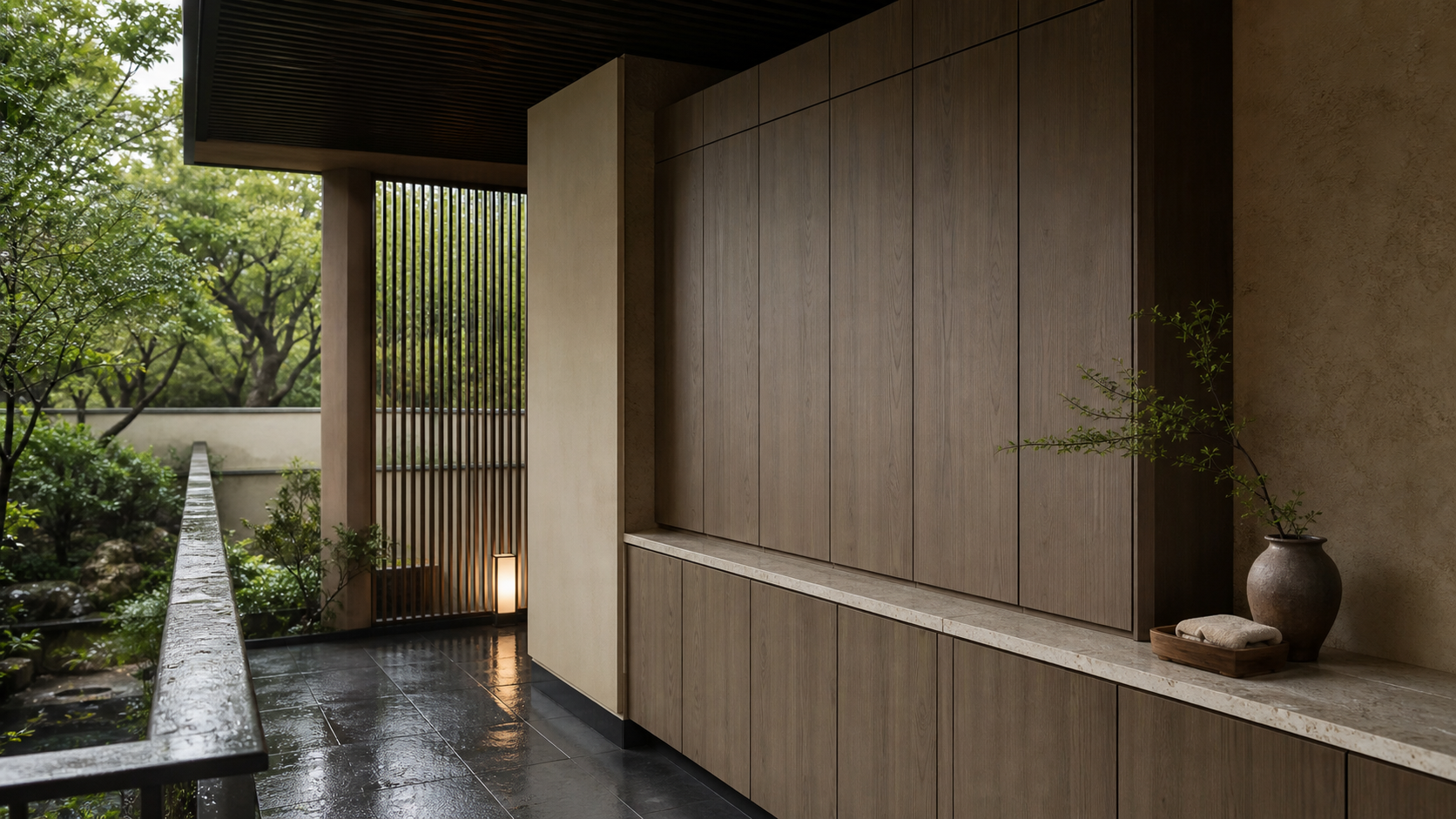 Fadior Aurora Balcony Suite with Stormproof Utility Alcove — lifestyle setting with natural light and residential styling