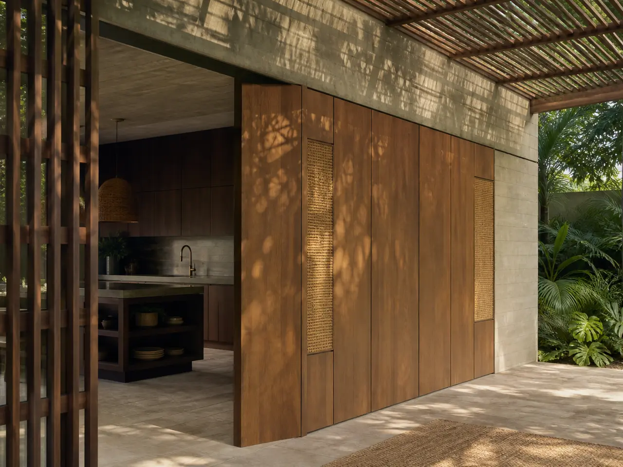 Fadior Terrazzo Wall Panel Suite with Precision Island Sightline — 304 stainless steel wall panel system, front view