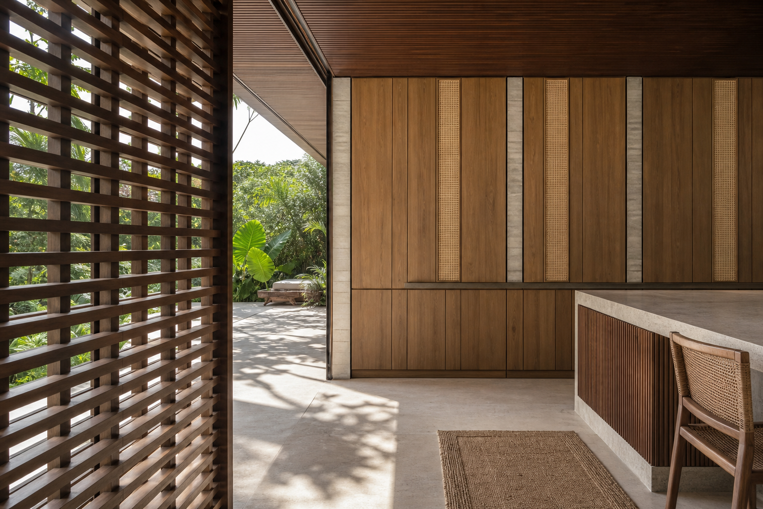 Fadior Terrazzo Wall Panel Suite with Fenix Matte Display Grid — 304 stainless steel wall panel system, front view