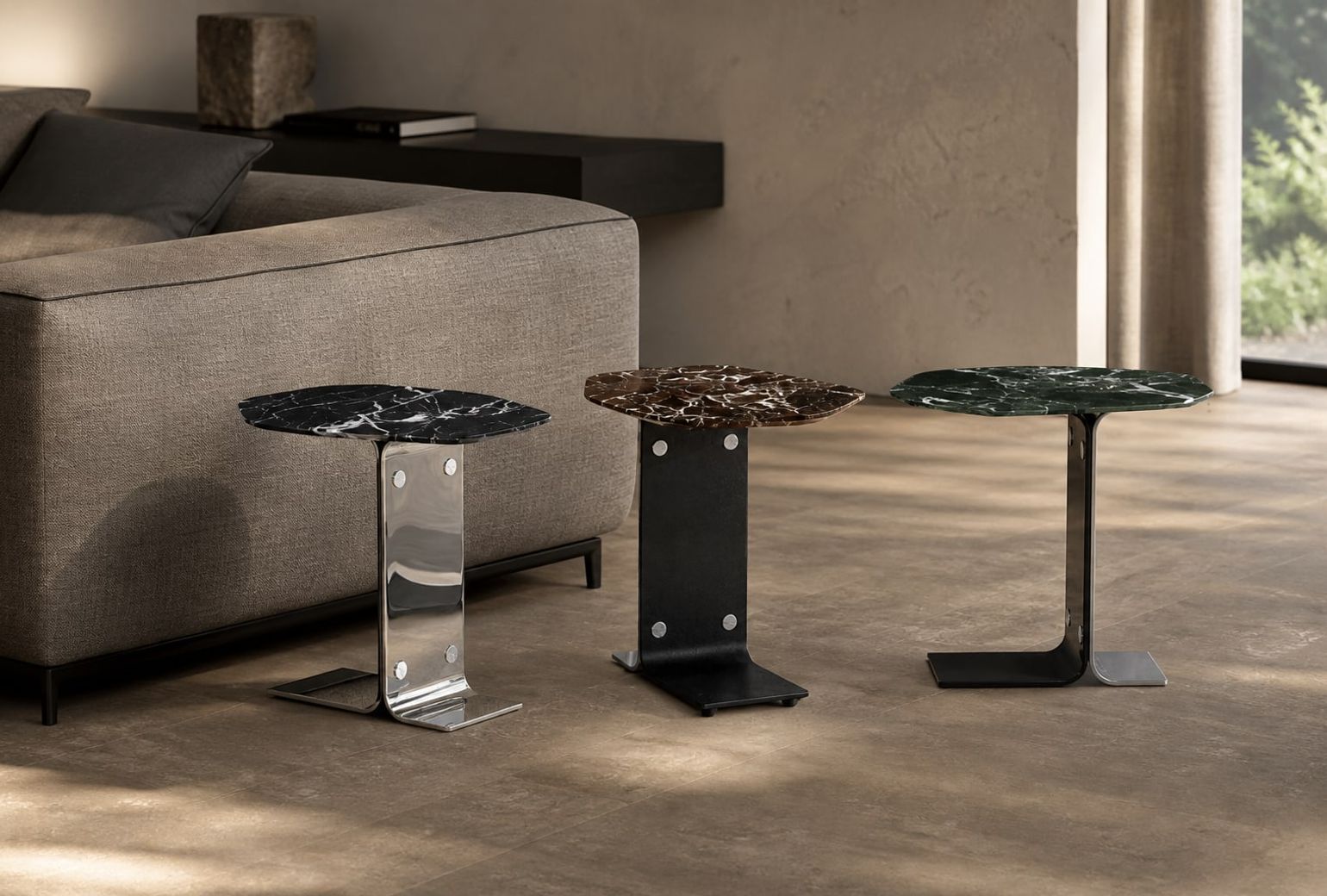 Side Table (Marble) styled in a FADIOR HOME interior setting