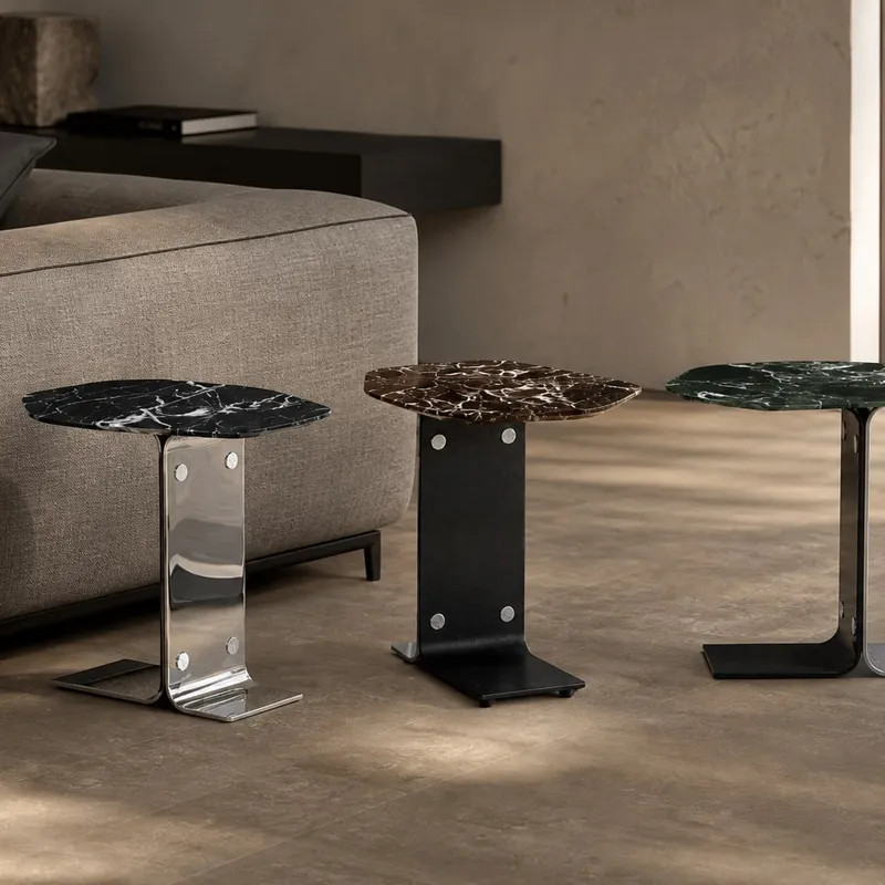 Cantilevered Marble Side Table 568×395×460 mm