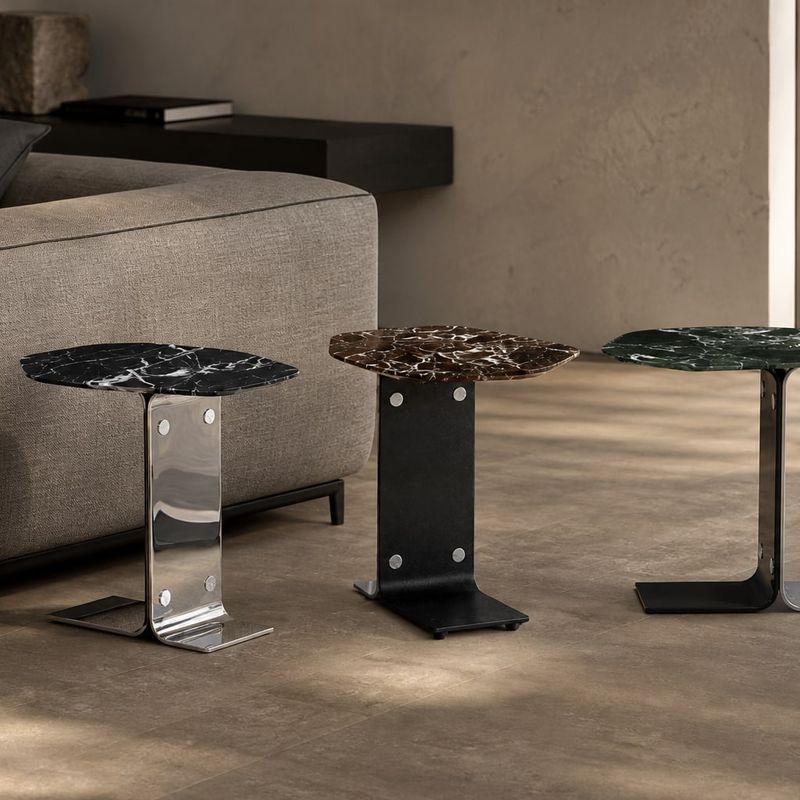 Side Table (Marble) styled in a FADIOR HOME interior setting