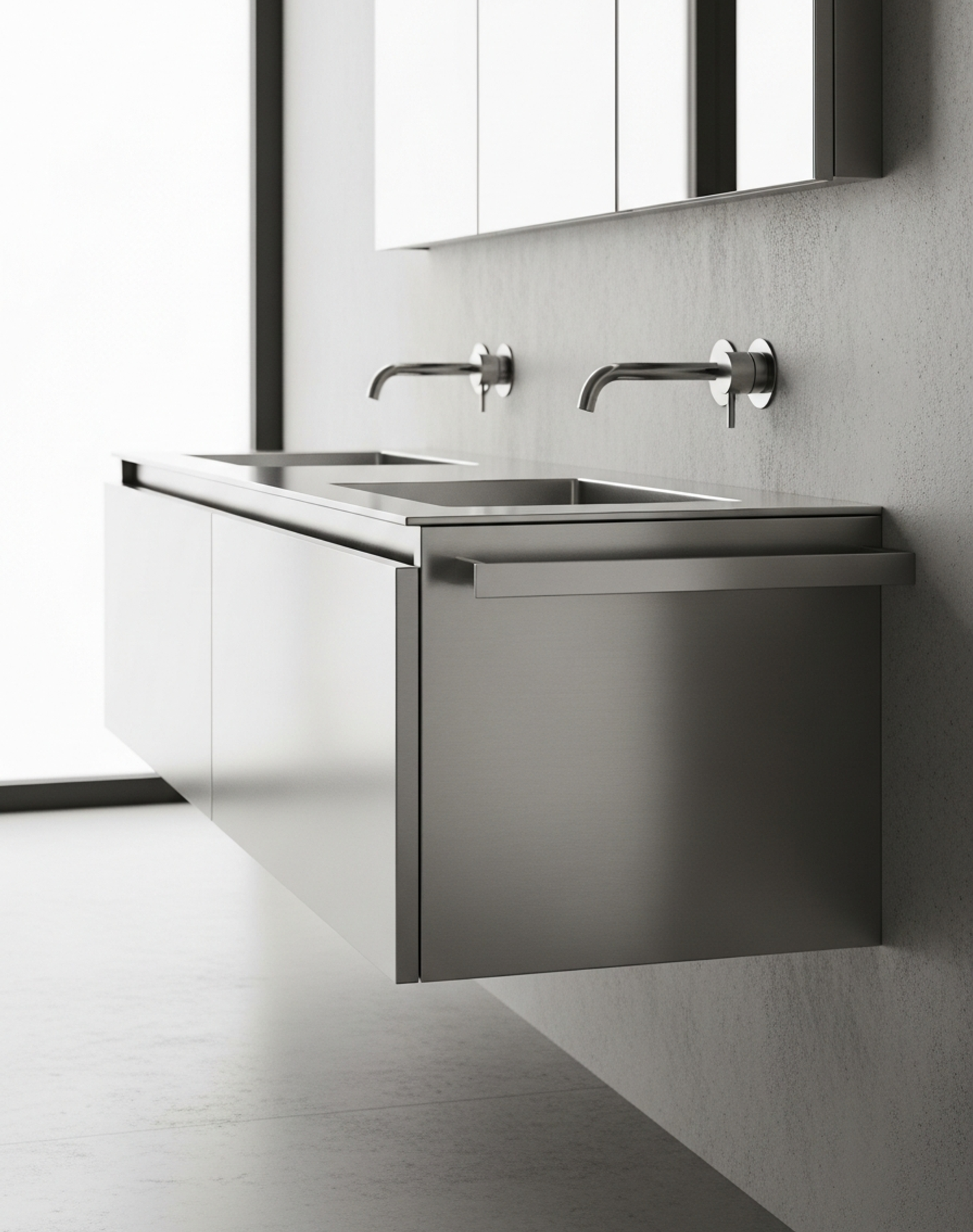 Fadior Acqua Bath and Vanity Suite — interior room context showing cabinet integration