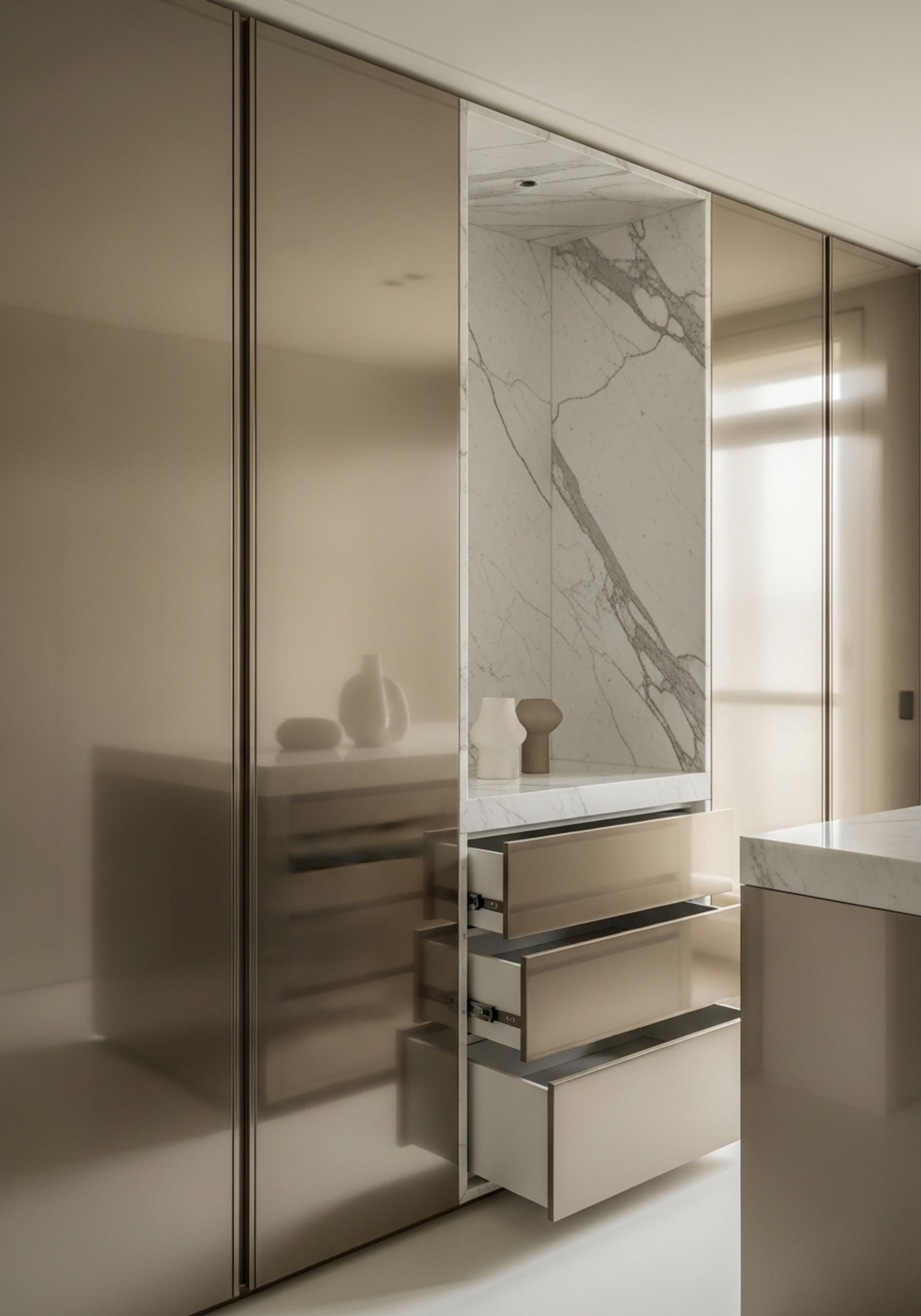 Fadior Monaco Harbour Penthouse — walk-in wardrobe system