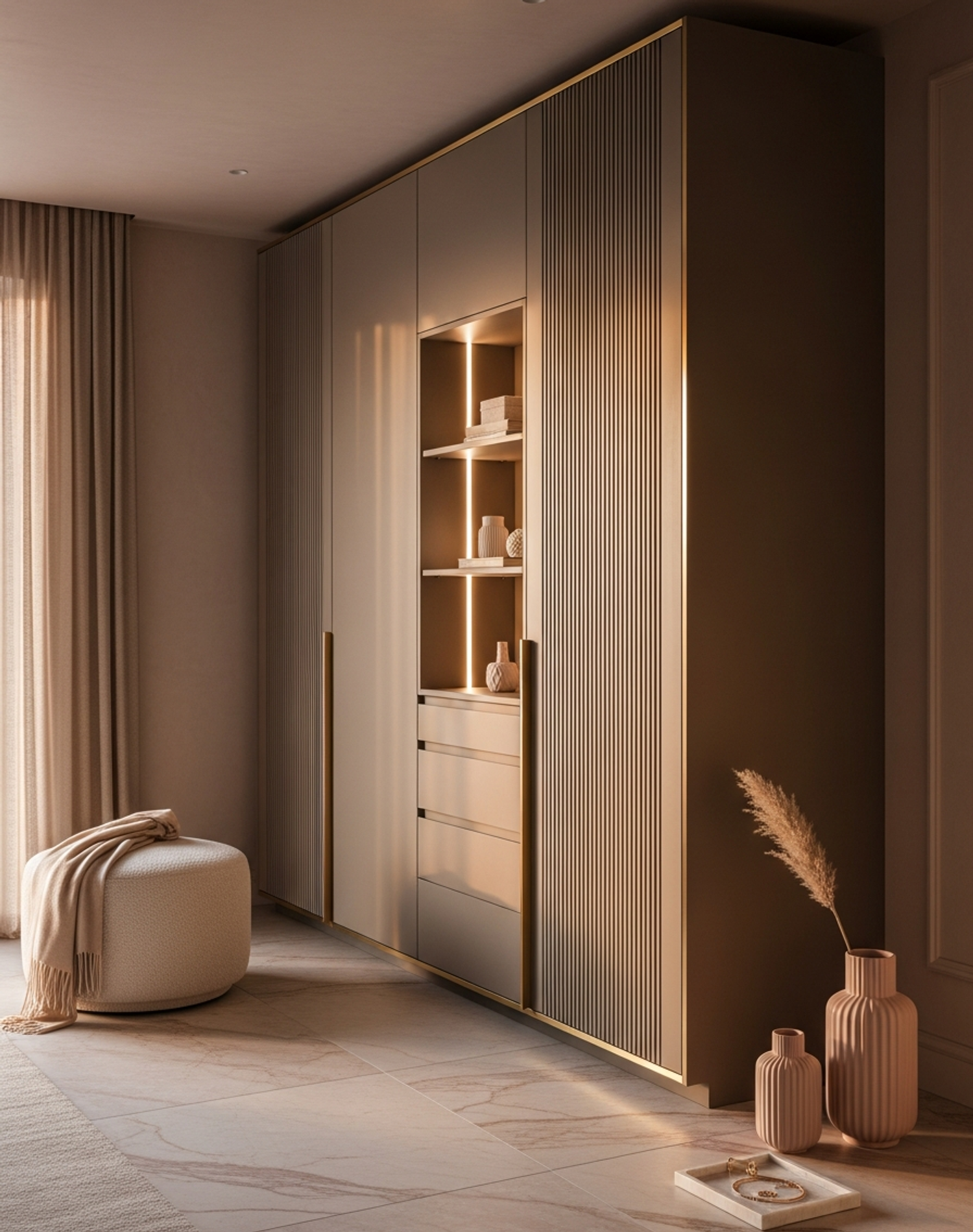 Fadior Brera Wardrobe Suite — interior room context showing cabinet integration