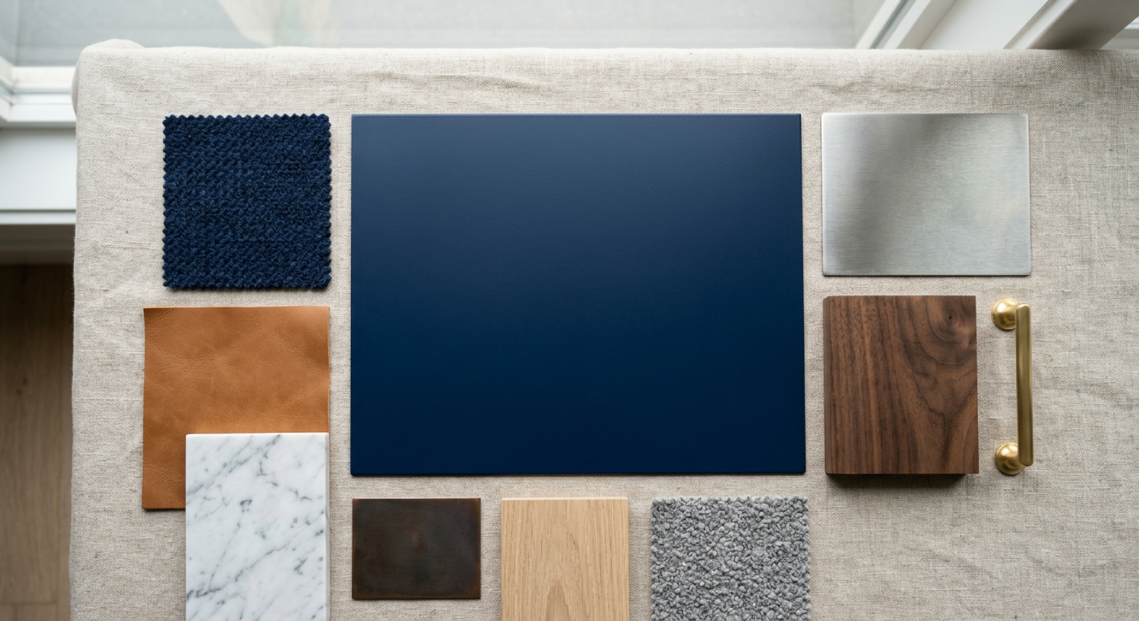 Electrostatic Powder Coat System material palette with complementary finishes