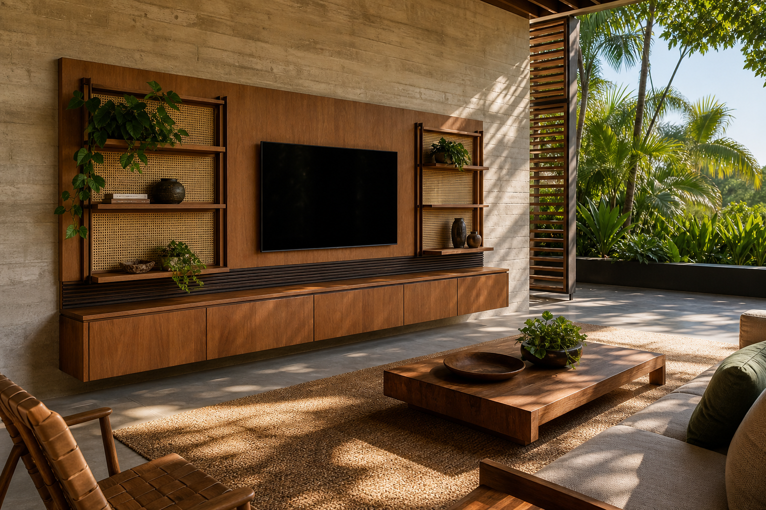 Fadior Galleria Living Room Suite with Suspended Listening Rail — lifestyle setting with natural light and residential