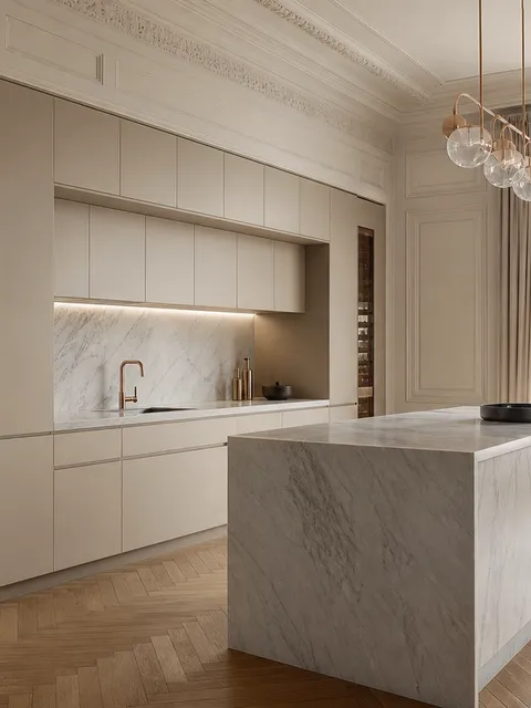 Suite de Cocina Silkstone con Atelier de Preparación Empotrado Dawn