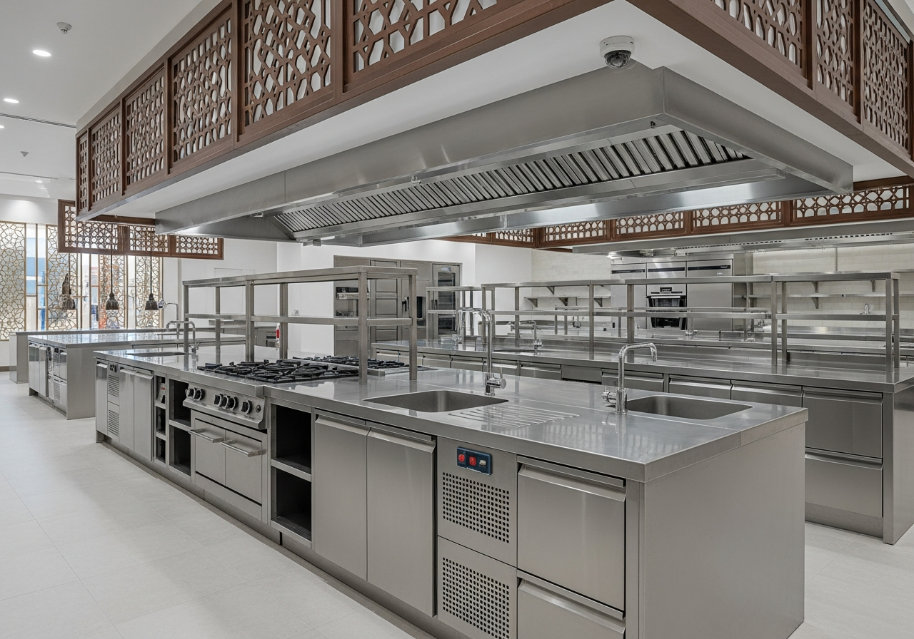 Fadior Dubai Open Set — kitchen workflow and efficiency layout