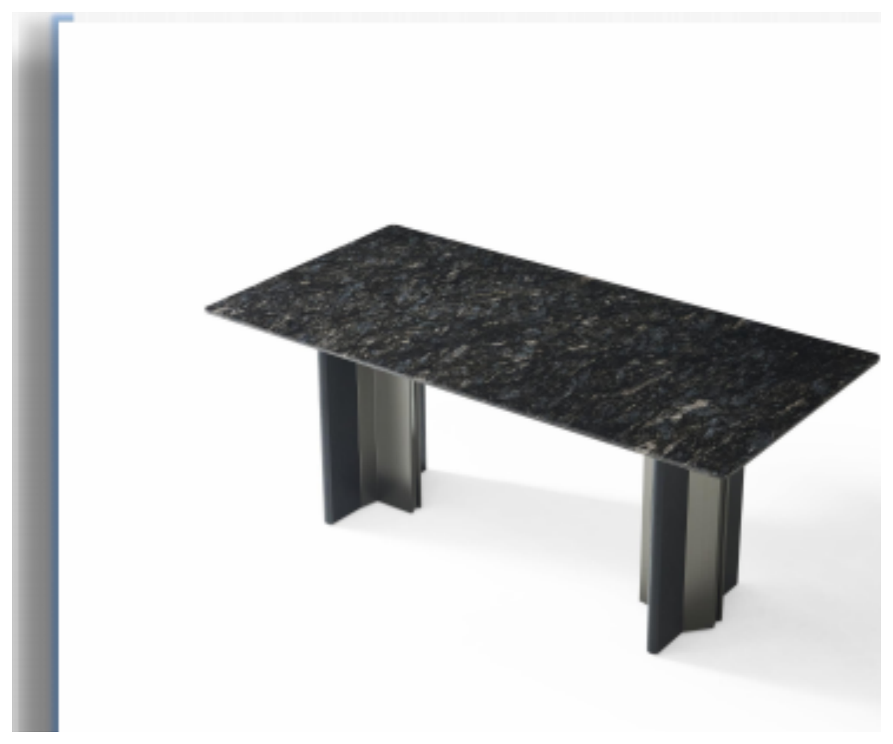 Mesa de comedor de mármol con sobre de piedra vista del producto