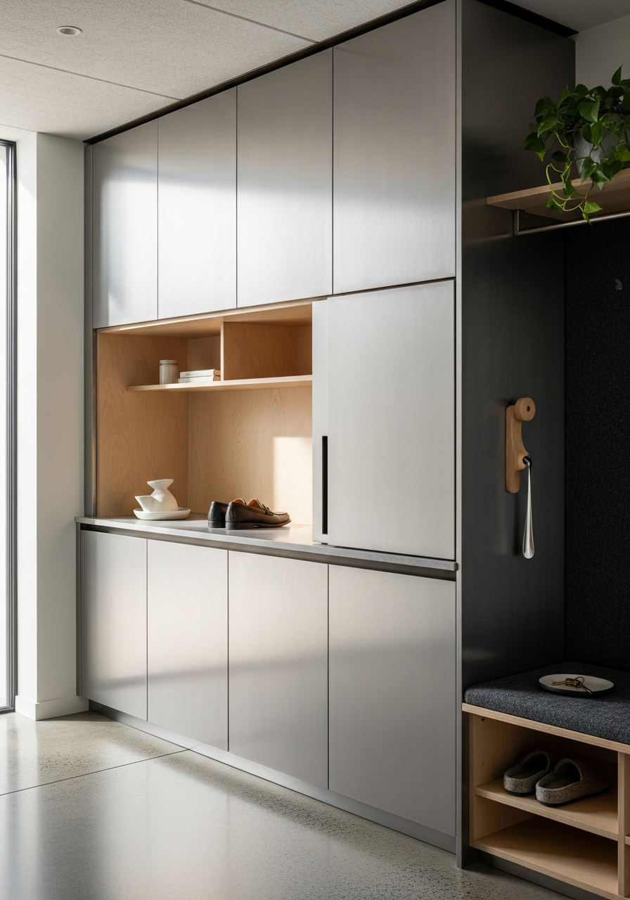 Fadior Archetype Entryway Suite — interior room context showing cabinet integration