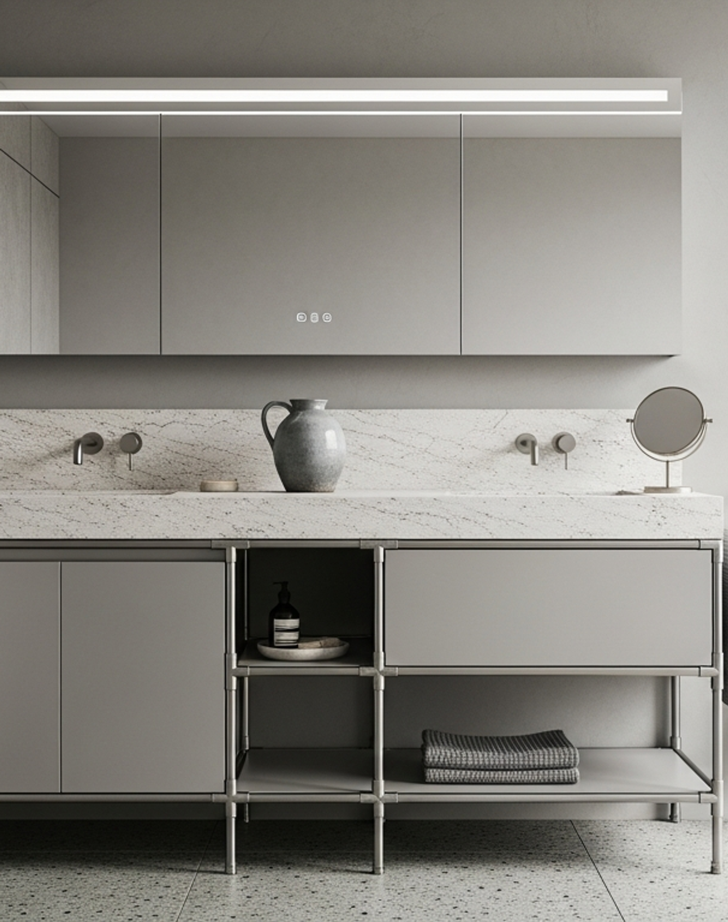 Fadior Acqua Vanity Suite — lifestyle setting with natural light and residential styling