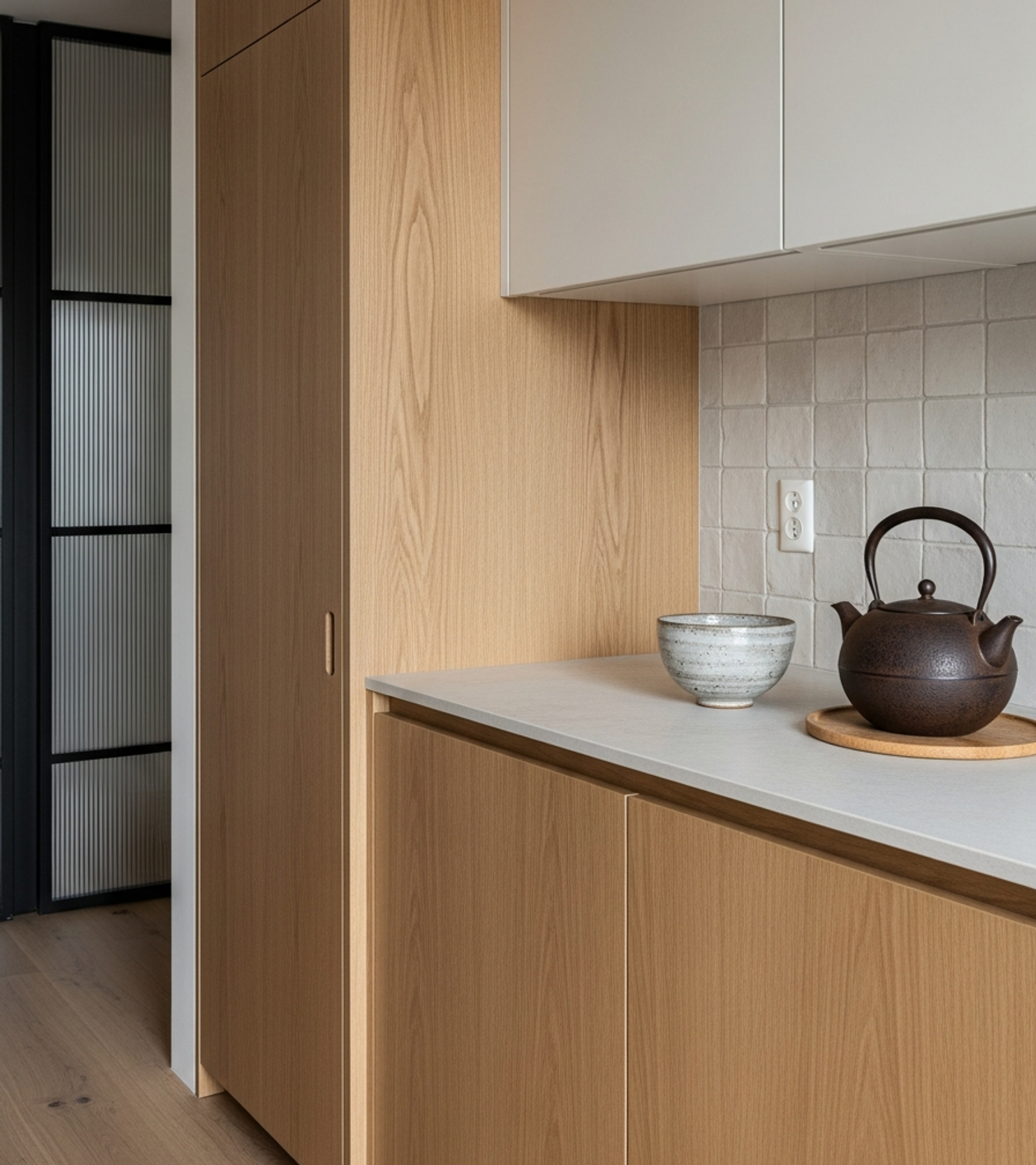 Fadior Brera Wardrobe Suite — close-up of stainless steel finish and hardware detail