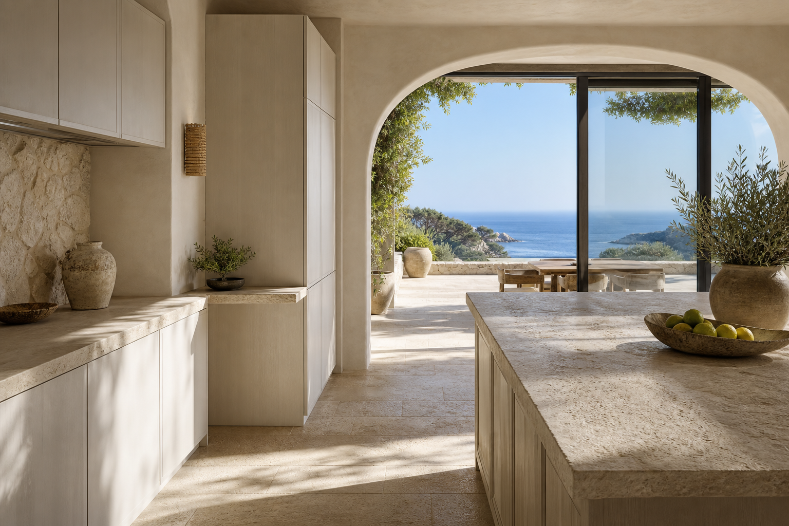Fadior Atelier Kitchen Suite with Worktop Bridge Prep Niche — interior room context showing cabinet integration