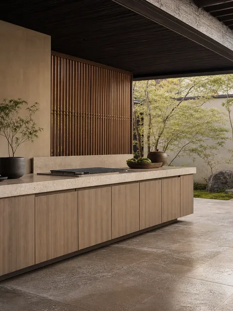 Suite de Cocina Exterior Horizon con Encimera de Hogar Protegida
