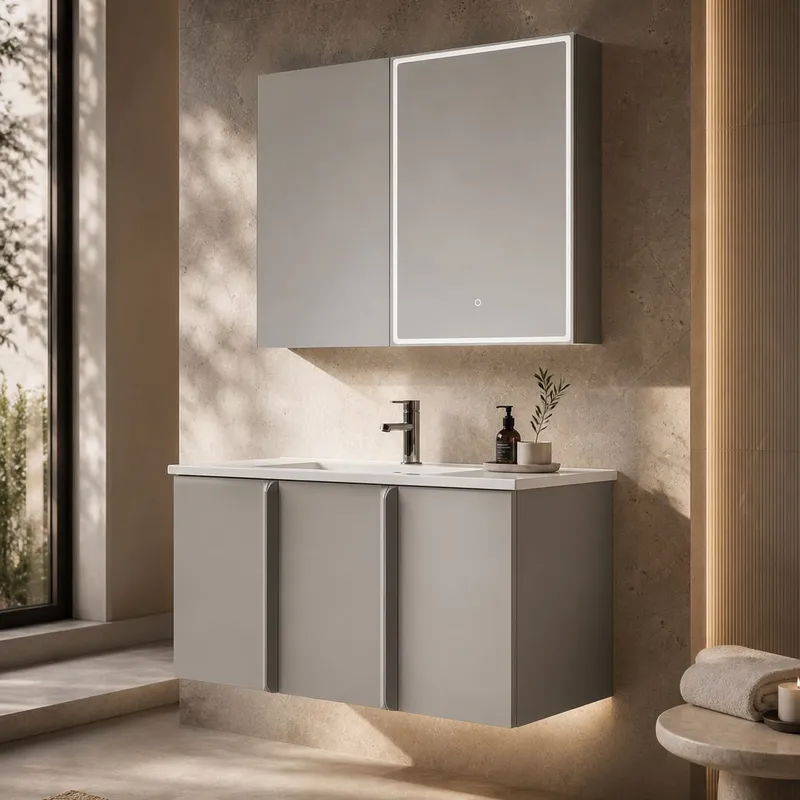 Smart-Mirror Metal Door Vanity 1000×491×470 mm