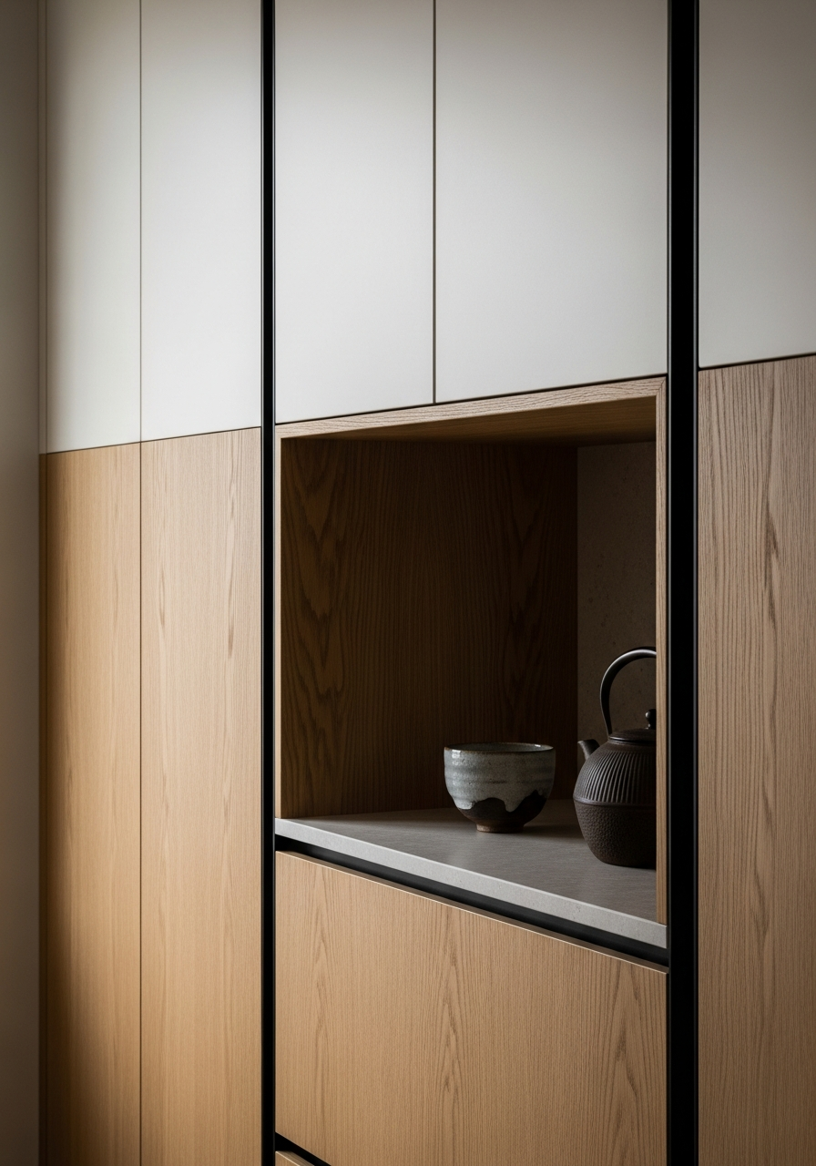 Fadior Resonance Wardrobe Suite — close-up of stainless steel finish and hardware detail